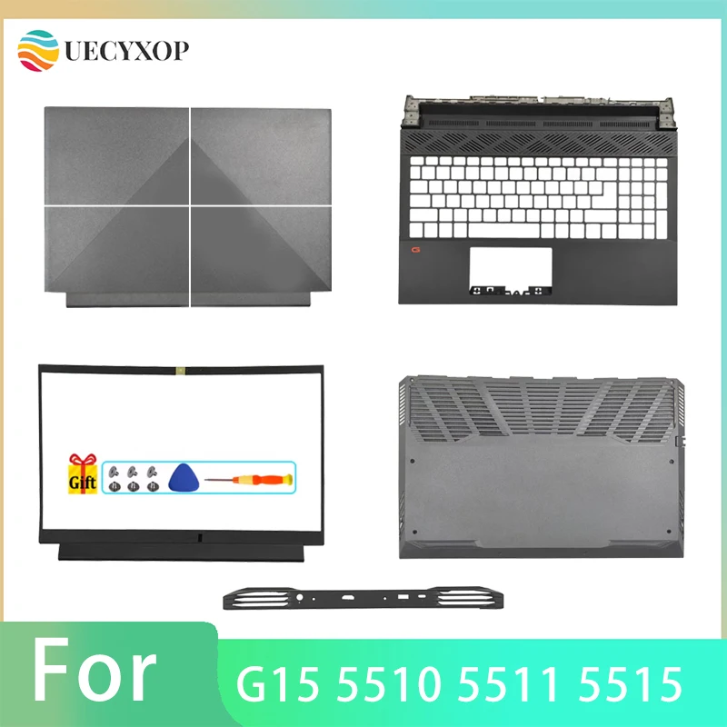 

New Case For G15 5510 5511 5515 LCD Back Cover Front Bezel Hinges Palmrest Bottom Case Laptop cover 076T73 OCTCJ6 0XV4KV