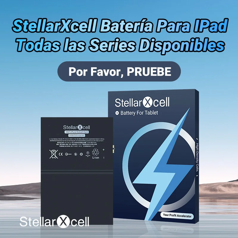 Batería de tableta StellarXcell para iPad 2 3 4 5 6 7 8 9 10, iPad Air 1 2 3 4 5, iPad mini 2 3 4 5 6, iPad Pro 9.7 10.5 11 12.9 4