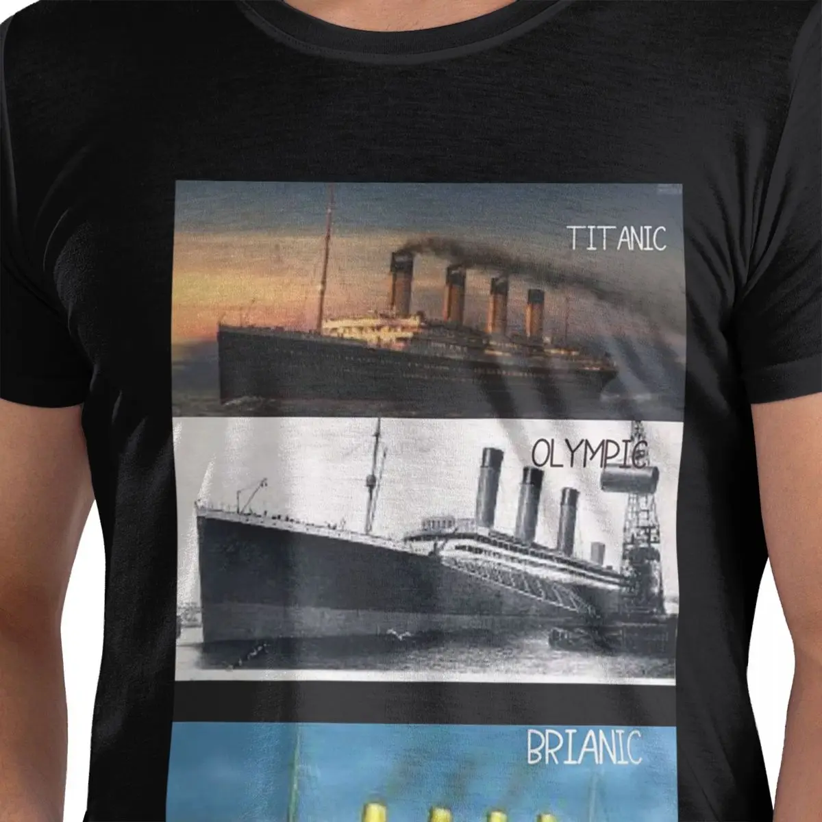 

Титаник Pangeric Sister Ship Iceberg White Star Liners Футболка из 100% хлопка Мужские забавные футболки Мужские футболки с круглым вырезом и коротким рукавом