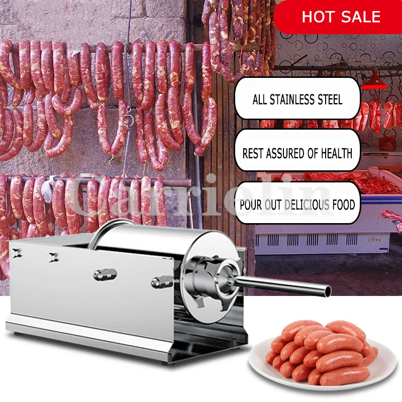 

3/5/7L Horizontal Sausage Stuffer Stainless Steel Manual Sausage Filling Machine Sausage Meat Filler Maker