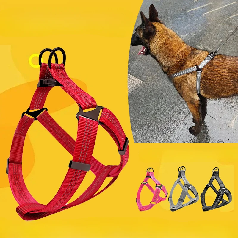 Dog Harness Y-Shape Adjustable Puppy Harness Leash Breathable Reflective Pet Harness Chihuahua Vest Labrador No Pull Harness