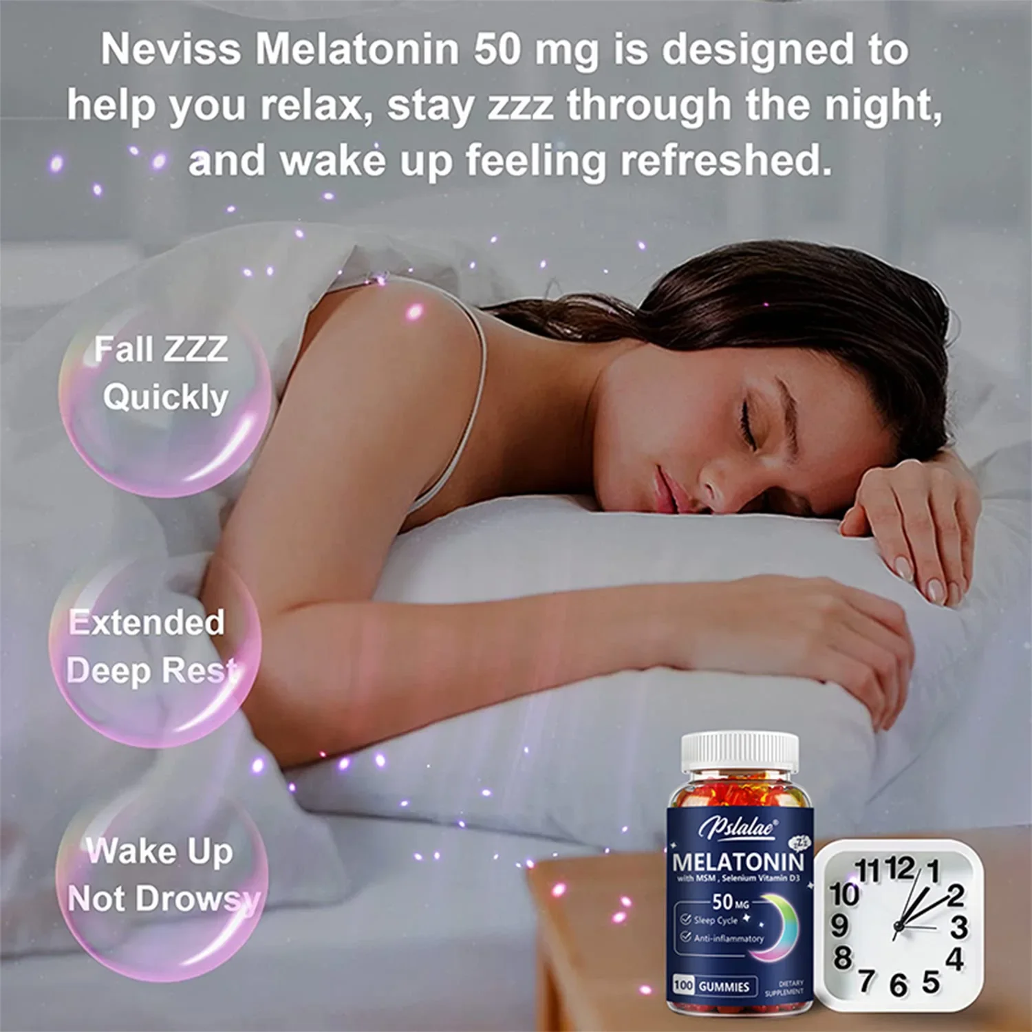 Melatonin Gummies 50 Mg - Improve Sleep Quality and Relaxation During Sleep