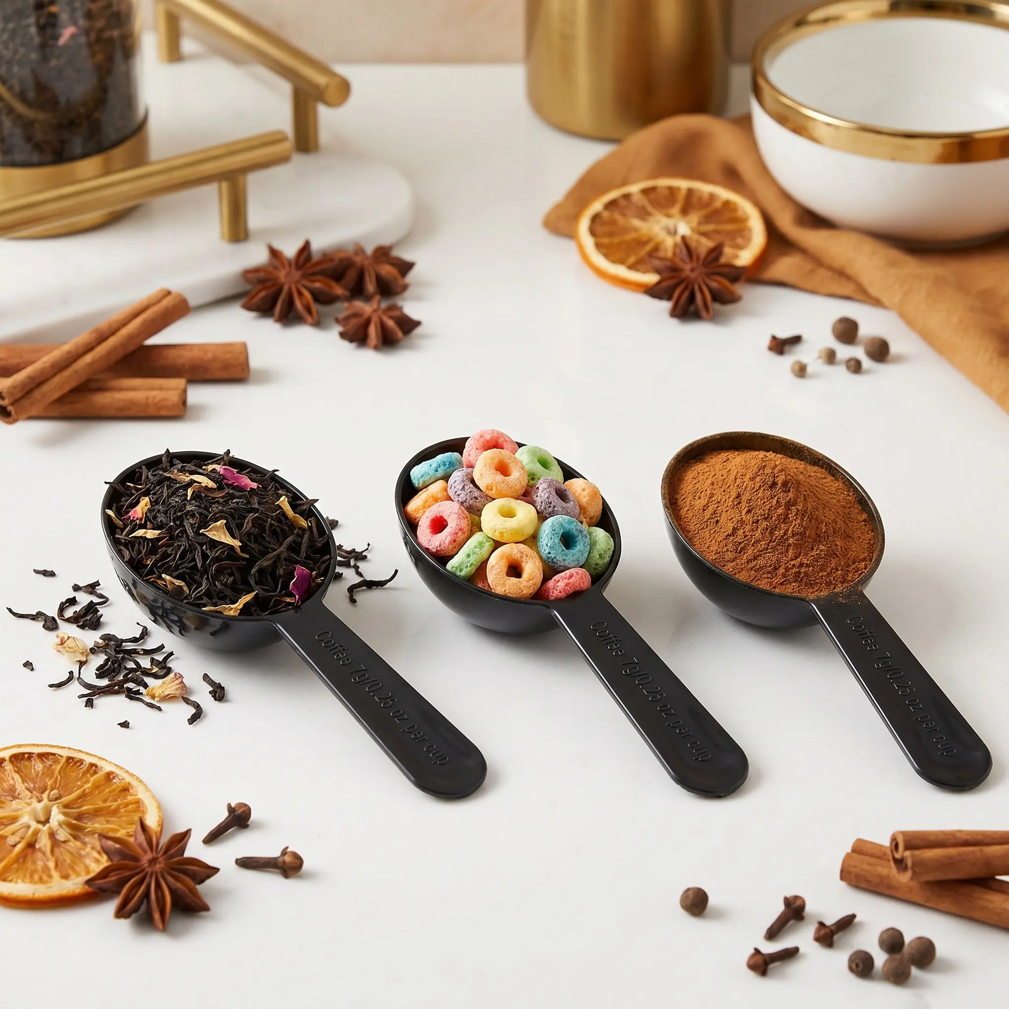 Canister Coffee Sugar Tea - 100 pièces de mini cuillères doseuses