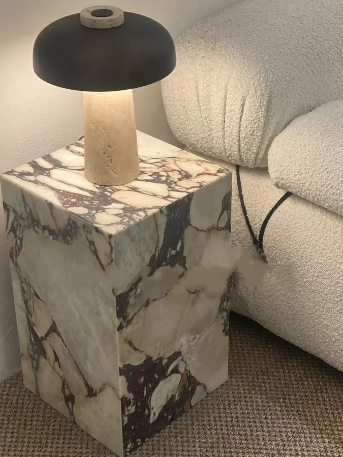 Custom Natural Stone Plinth Sculpture Display Pedestal Side Stand  Showroom Livie Room Bedroom Entrance Decor Stone Art Pier