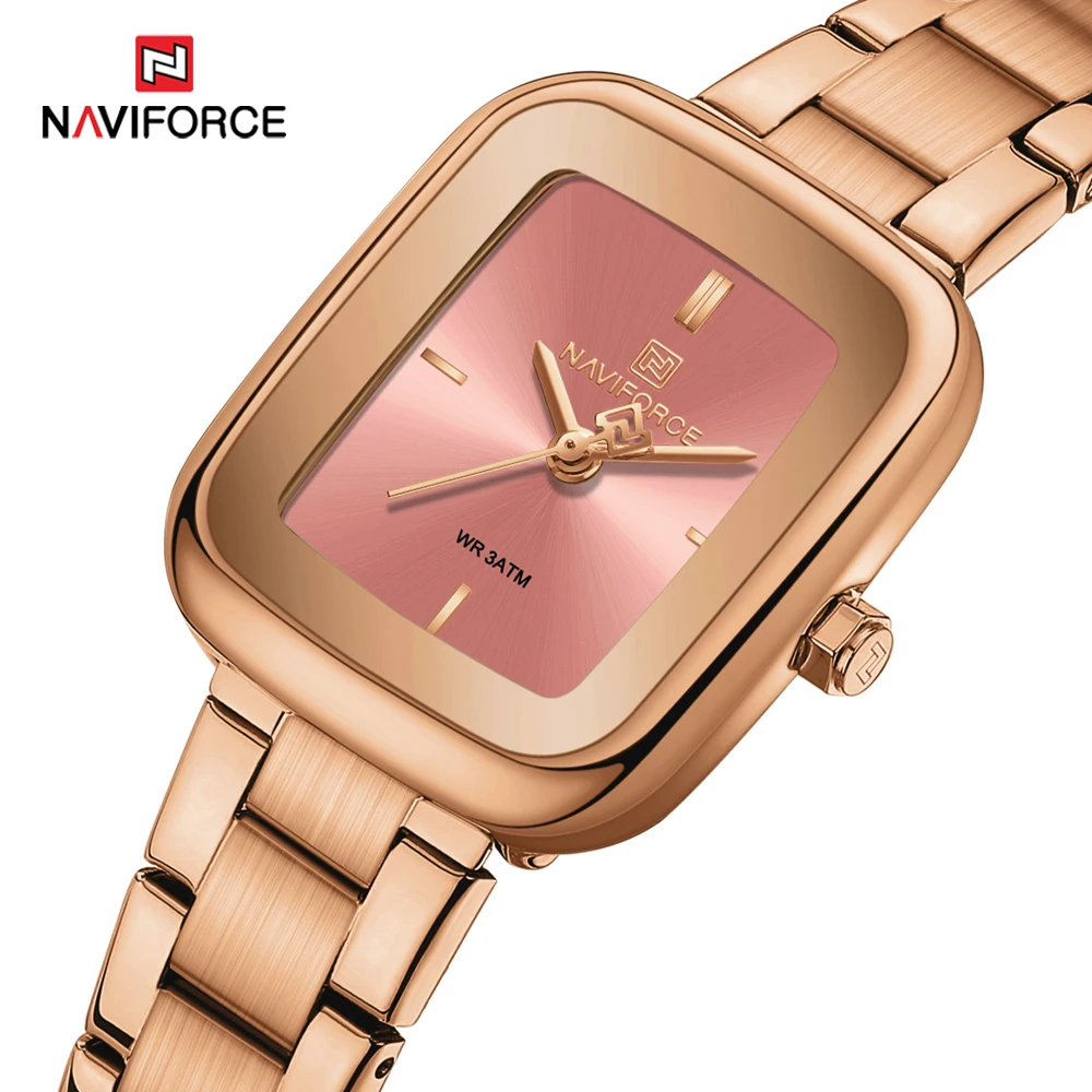 NAVIFORCE New Elegant Ladies Quartz Wristwatches Fashion Luxury Waterproof Luminous Watches Women Relojes Para Mujer