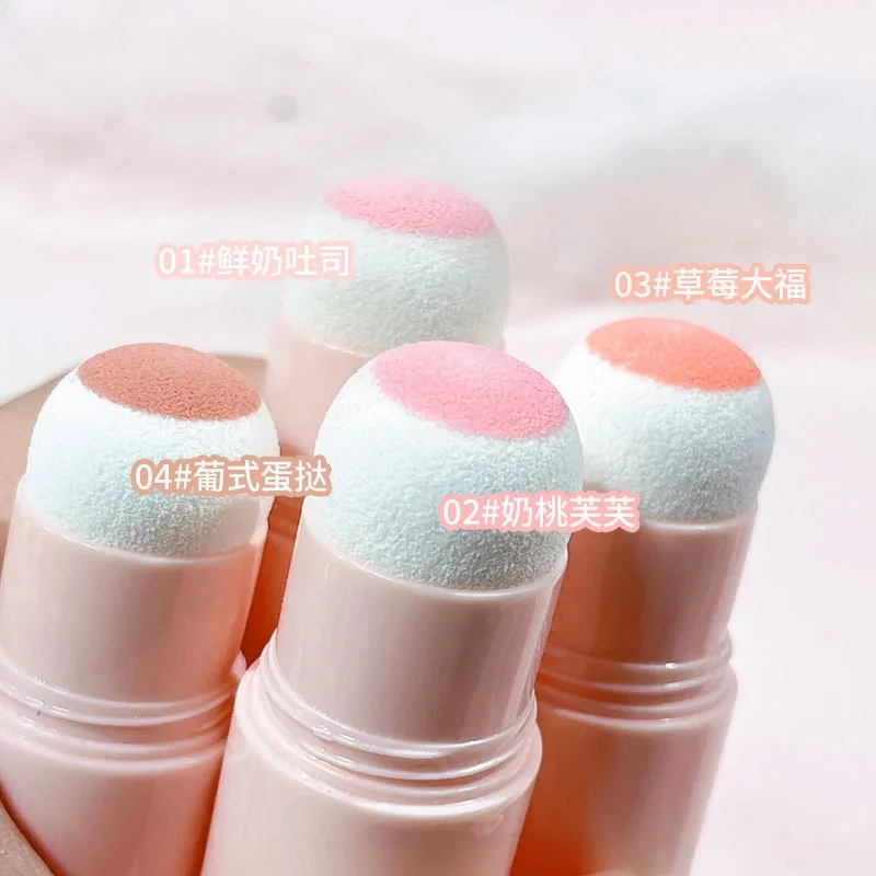 Double-ended Blush Stick Soft Face Brightening Contouring Shadow Blusher Powder Peach Pink Cheek Tint Korean Makeup Cosmetics