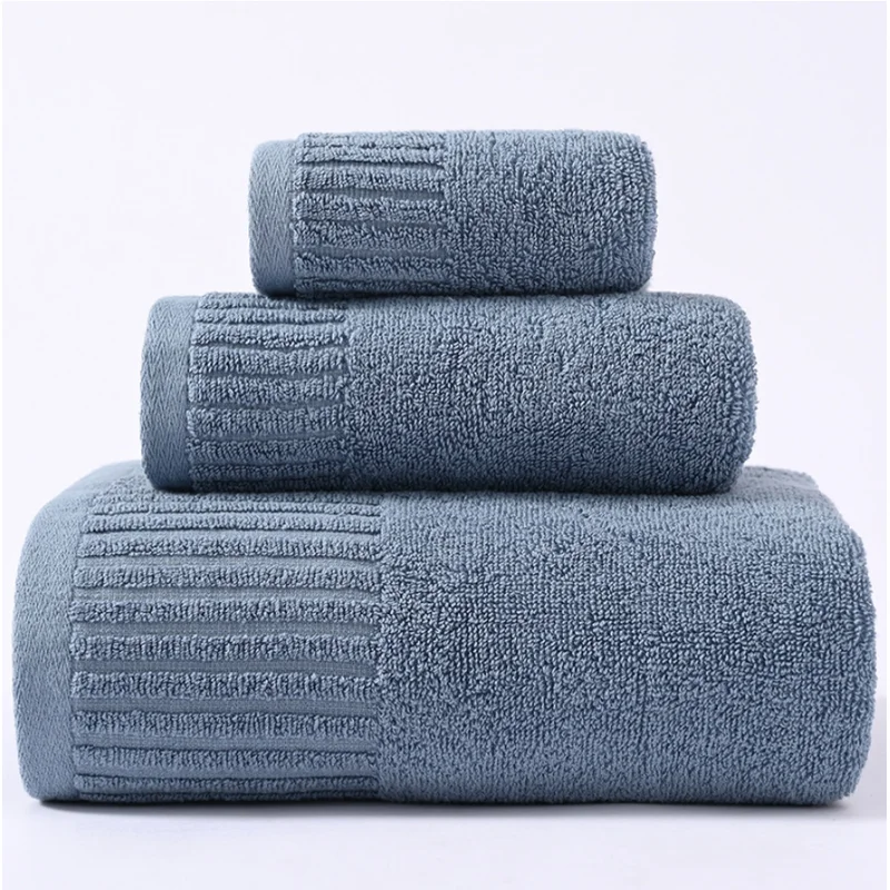 100% Cotton 3pcs High Quality Towels Set Soft  Absorbent Bath Towel Face Towels Small Square Towel Home Hotel Bathroom Towels