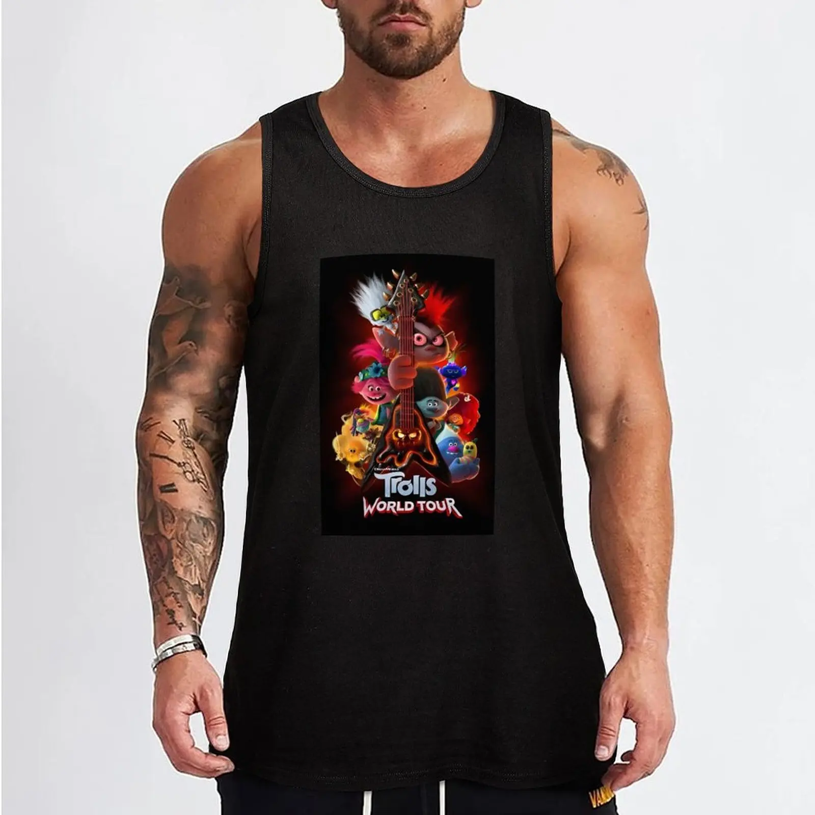 Trolls world tour poster Tank Top Utility Tank Top Workwear Casual Sleeveless Top view 2