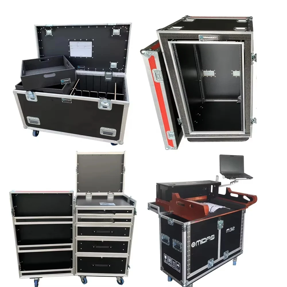 Custom DJ Mixer Flip Utility Rack Speaker Light Case Plasma TV Case Video Production Flight Road Case