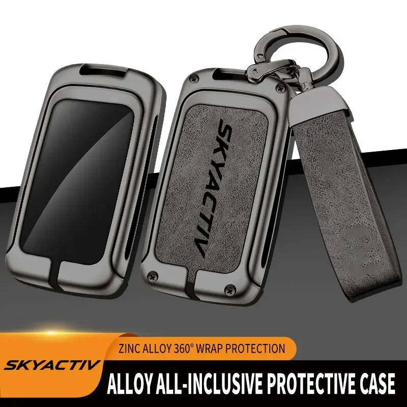 Zinc Alloy Car Key Holder Skyactiv for Mazda 3 2 6 CX3 CX5 CX30 CX8 CX9 MX5 SKYACTIV Remote Protector Car Key Cover