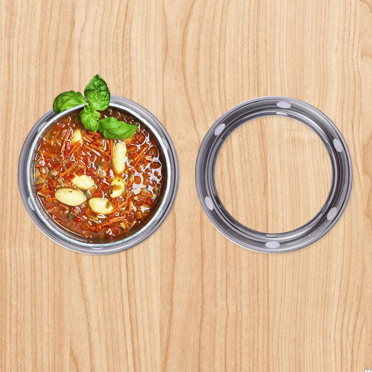 26Cm Stainless Steel Wok Rack Premium Grade 0.4mm Thick Non Sharp Edge Wok Holder Pot Rack for Gas Range Round Bottom Pan