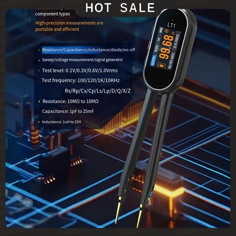 เครื่องทดสอบ LCR แบบดิจิตอล LT1 Mini Smart Tweezer สำหรับการทดสอบความต้านทาน ความจุ ความเหนี่ยวนำ ความต่อเนื่อง ไดโอด และการทดสอบ ERP ESR พร้อมบริการจัดส่งภายใน 24 ชั่วโมง