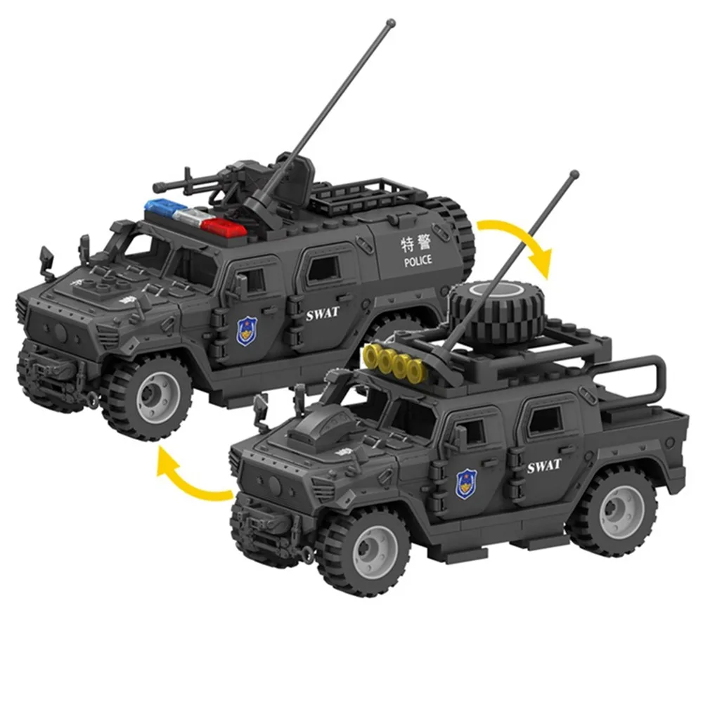 2024 World War 2 WW2 Army Military Soldiers SWAT Armor Vehicle Figures Model Building Blocks Bricks Children's Toys Gift