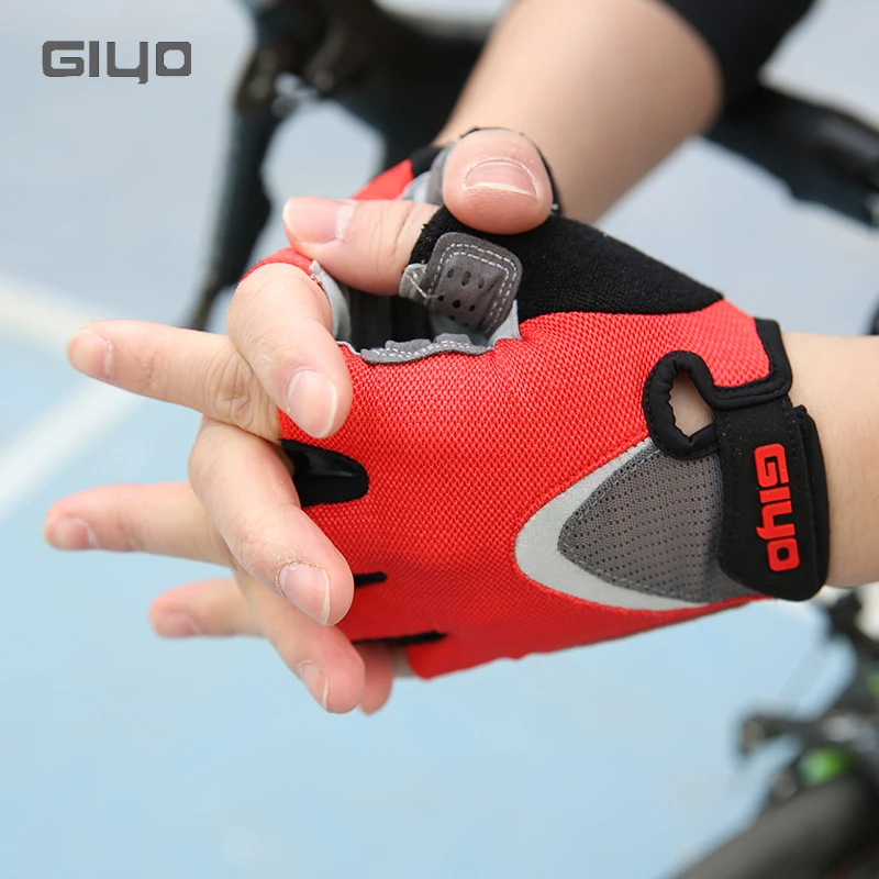 GIYO GEL Shockproof Cycling Half Finger Gloves Anti-slip Breathable Bicycle Summer Mittens  MTB  Sport Gloves Guantes Ciclismo