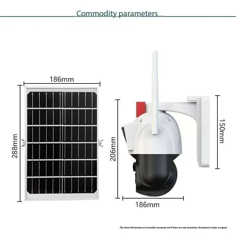 Solar Powered Outdoor Security Monitoring Camera, Dual - Lens, Night Vision, High Definition. Suitable for Home, Garden &Farm