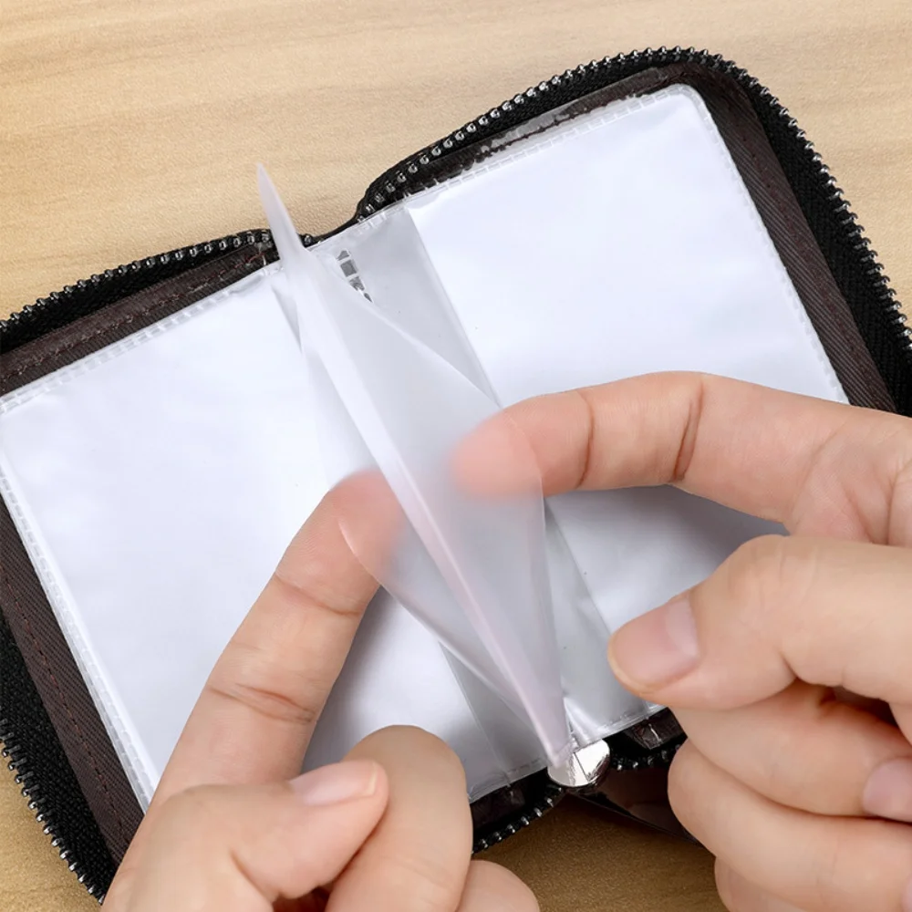 حزمة بطاقة موجزة جديدة ذات لون نقي، حقيبة تخزين ذات سعة كبيرة، حامل بطاقة البنك، شهادة المال، السفر، الأعمال #4