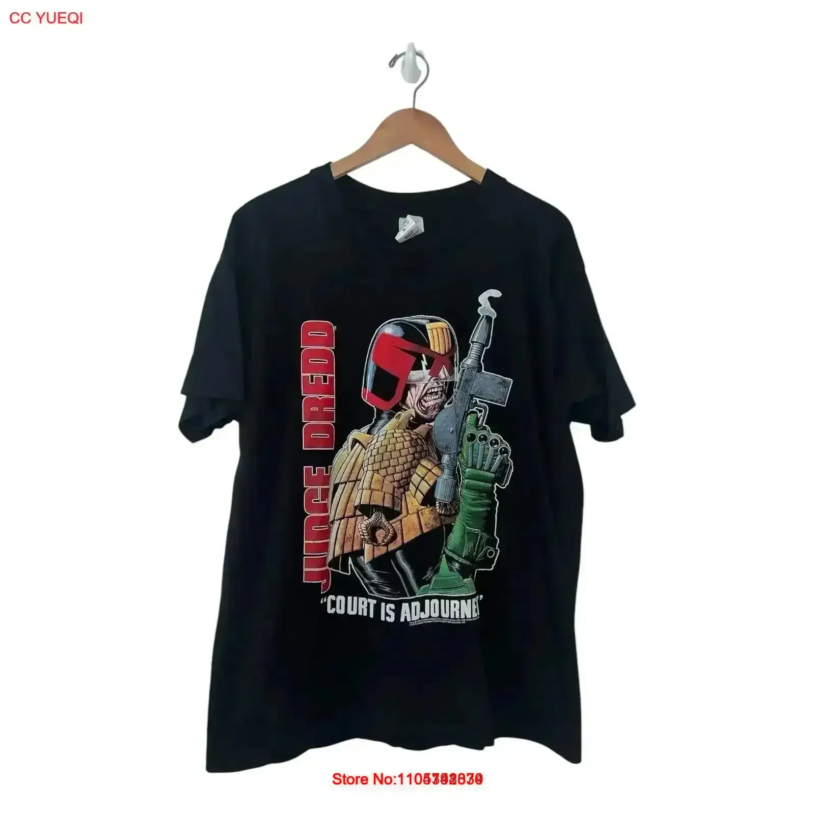 Camiseta Vintage Judge Dredd 1995 Original de los 90s, Estilo Cómic y Película, Talla XL, Lavada, Informal, para Uso Diario, Suave y Versátil