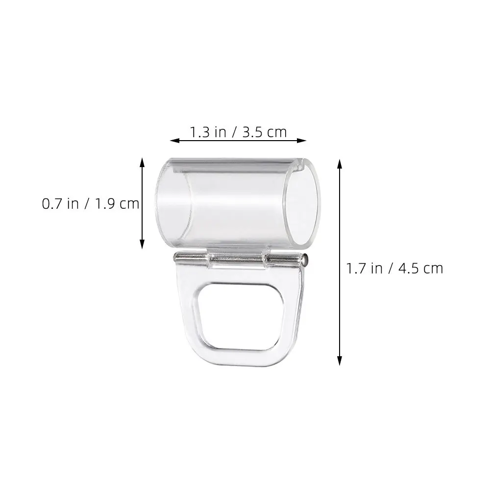 10 قطعة من مشابك الظل الدوارة البلاستيكية الشفافة ملحقات أعمى متينة سهلة التركيب ظلال دوارة مقبض سحب كليب