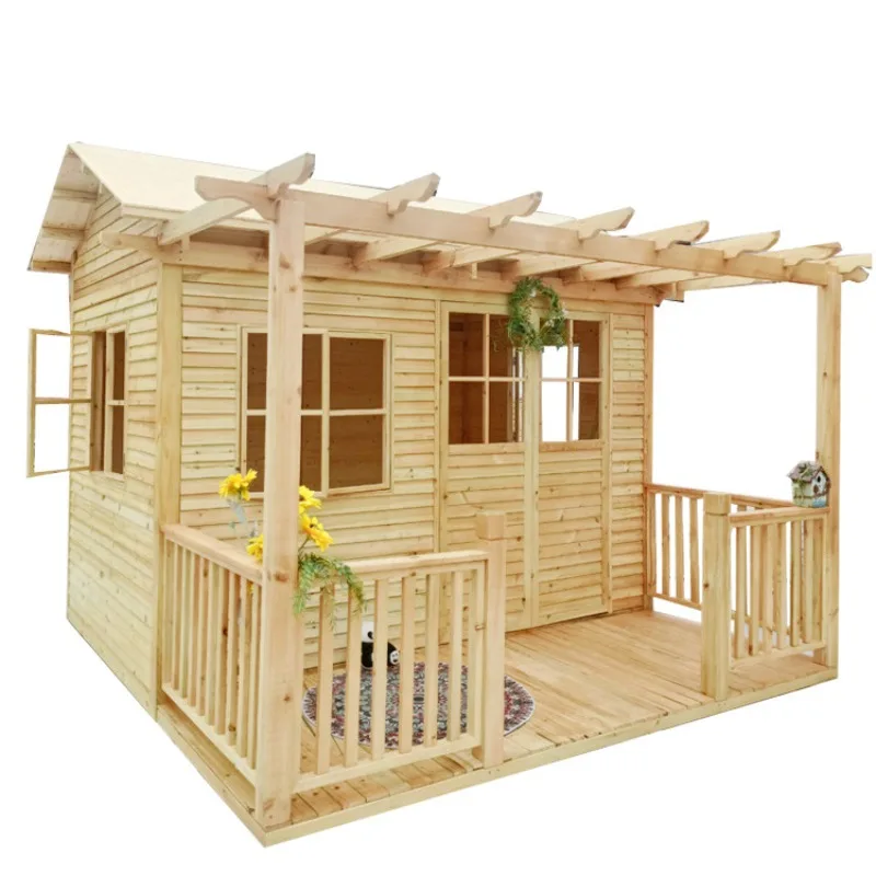 Outdoor Preservative Wood Triangle Chalet Homestay Assembly Camping Accommodation Movable Wood House Garden Tea Room
