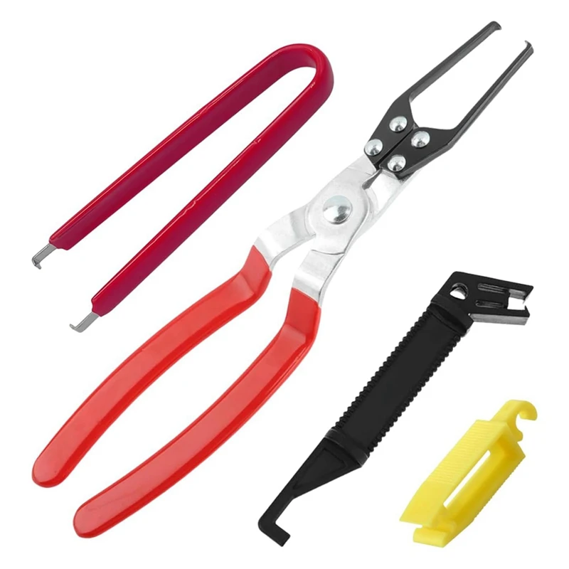 ABFU-Relay Puller Pliers, Fuse Puller Pliers, 4-Pack Automotive Relay Fuse Puller Tool,FMM Fuses Puller Tool,Terminal Remover