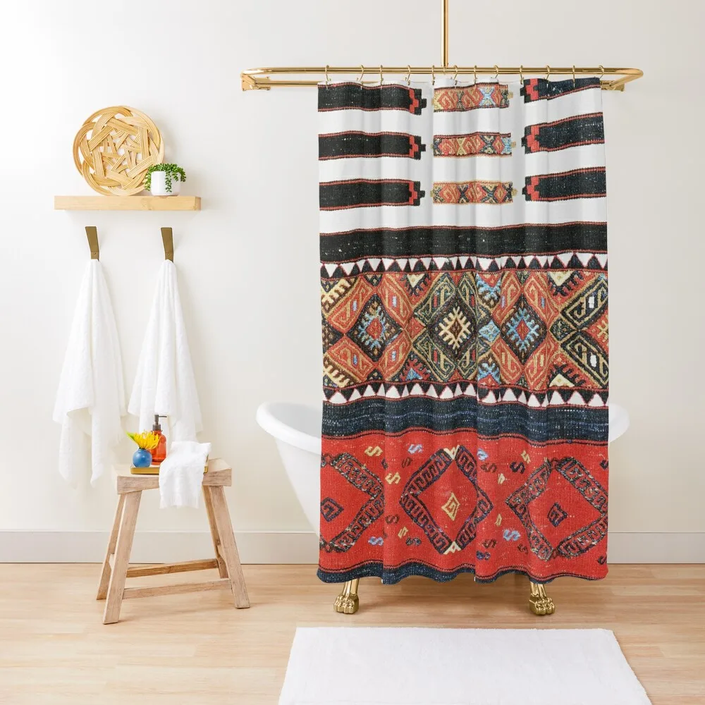 

Vintage Geometric Kilim Print Shower Curtain Bathroom And Shower Modern Showers For Bathroom Modern Bathroom Accessories Curtain