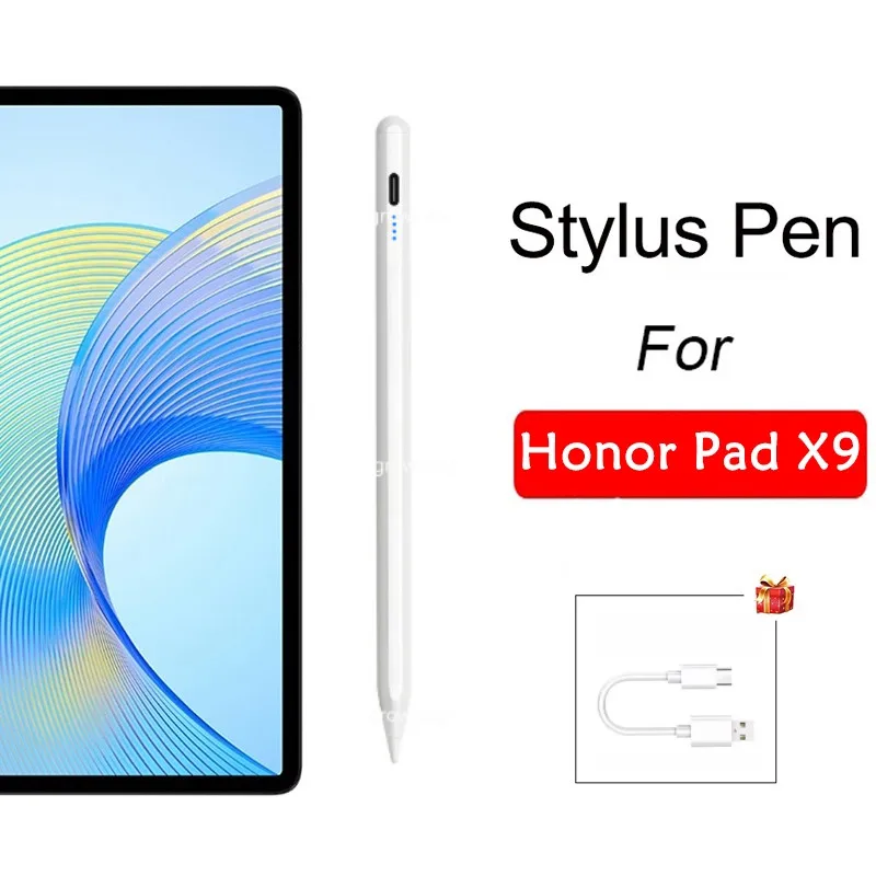 

For Honor Pad x8a 11 11.5"X9 X8 9 Pro 12.1"GT Pro 2024 MagicPad2 12.3 Universal Stylus With Rechargeable Magnetic Suction Pencil