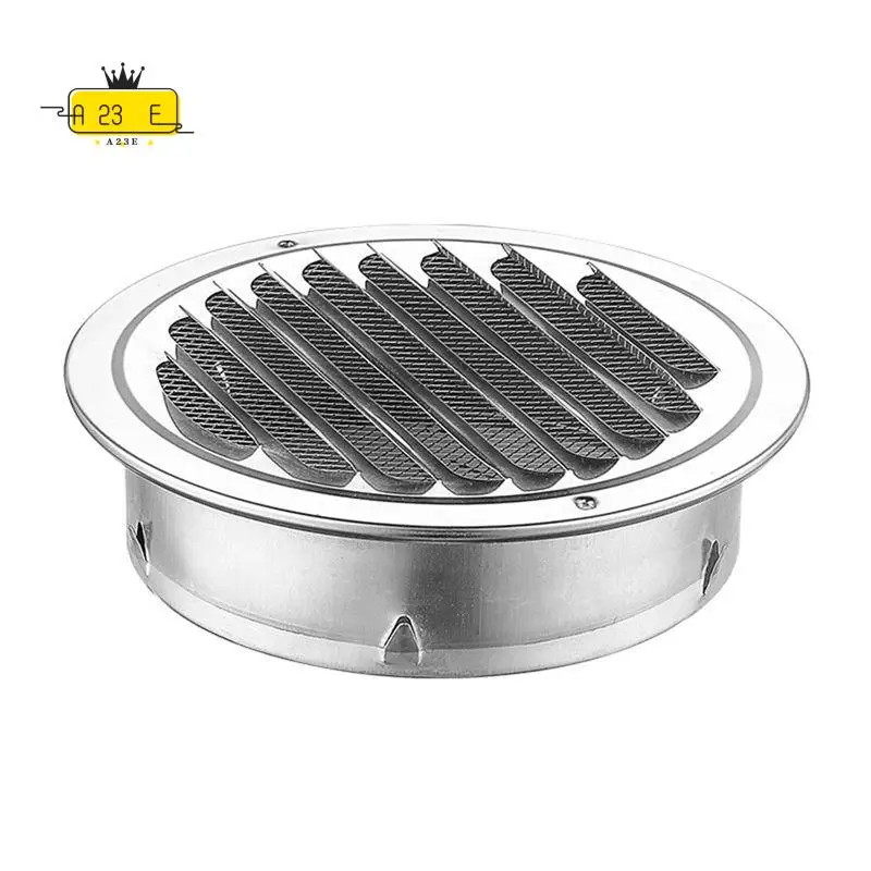 A23E-80Mm Stainless Steel Air Vent Grille Insect Protection Home Exterior Wall Ducting Ventilation Tools Exhaust Hoods