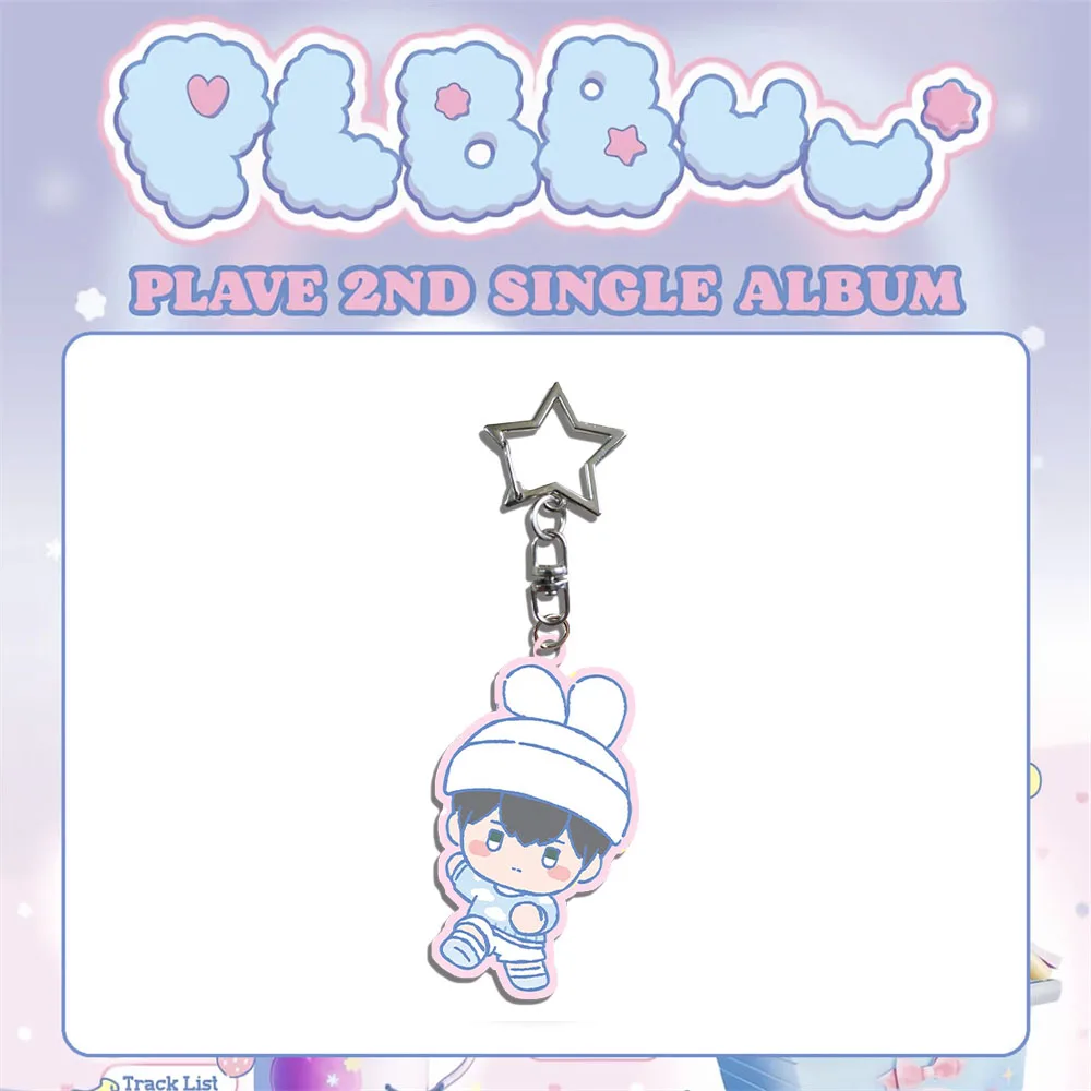 KPOP PLAVE سلسلة مفاتيح من الكرتون قلادة PLBBUU ألبوم لطيف كيرينغ حقيبة الملحقات YEJUN NOAH BAMBY EUNHO HAMIN حلقة رئيسية المشجعين جمع