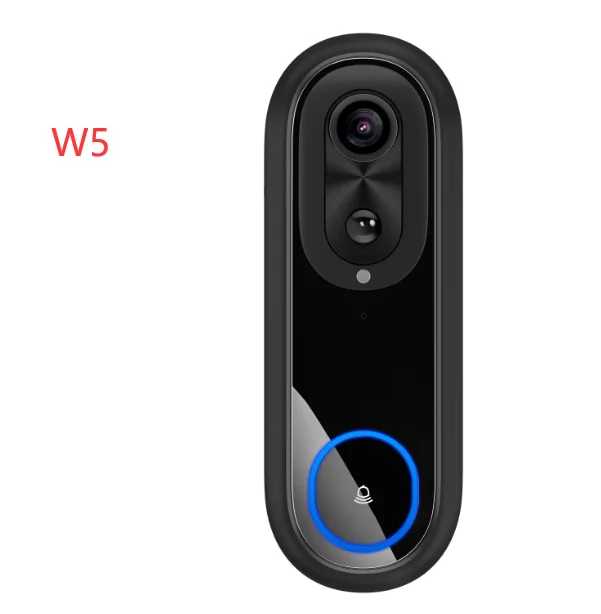 W5 kamera bel pintu elektronik, rekaman video pintar HD WIFI dengan deteksi gerakan siang dan malam dan grafiti elektronik bawaan