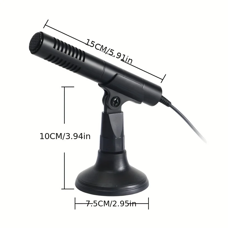 

D6 Voice 3.5mm Microphone, Condenser Computer PC Mic For Recording, Gaming, Streaming, Podcast Microphone For MacBook, Windows,