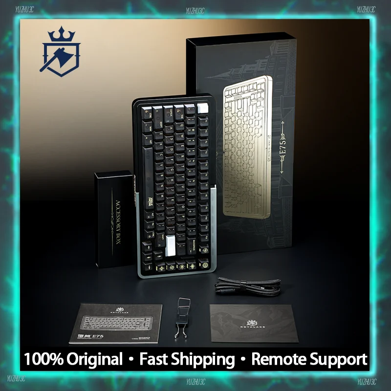 

Royalaxe E75 Gaming Keyboard 8000Hz Polling Rate Ultra Low Latency 0.001MM RT Dynamic RT Tracking CNC Aluminum Shell 75 Layout