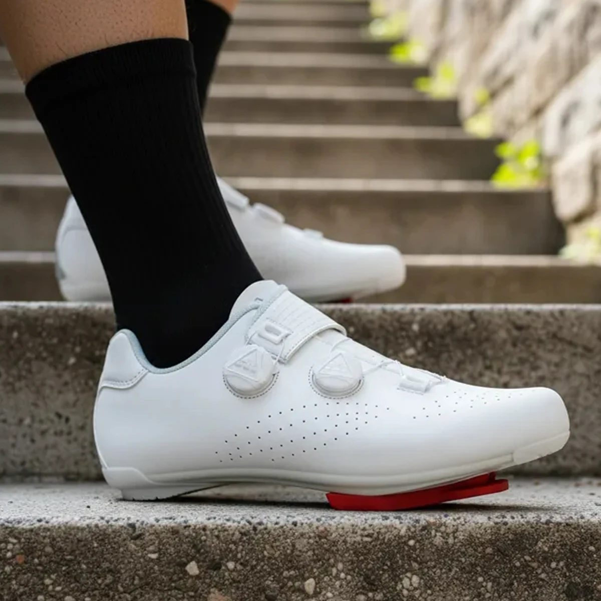 Road Bike Shoes Flat Pedal Man Cycle Speed Cycling Sneaker Cleat Shoes Outdoor Light Racing Footwear indoor Cycling Shoes white