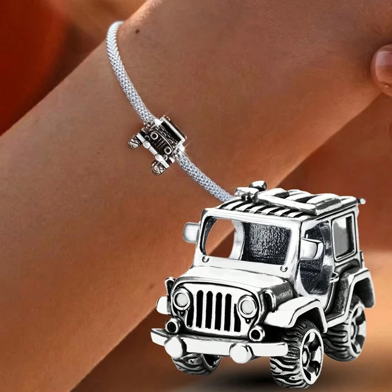 925 Sterling Silver Jeep Cat Koala Dog Elephant Moon Camera Charms Beads Fit Original Pandora Bracelets Bangles Jewelry Gift