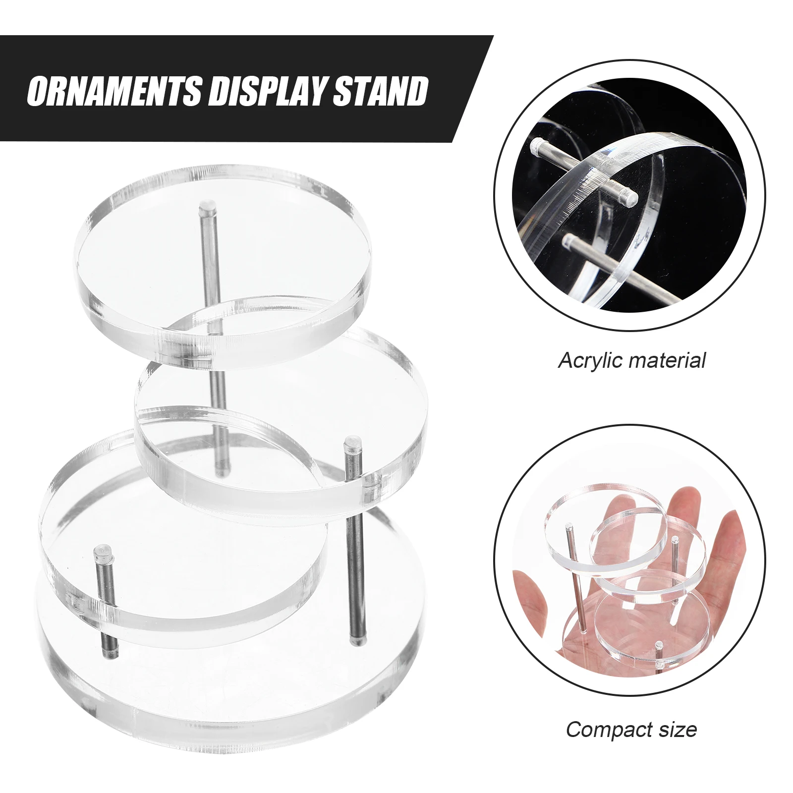 

Acrylic Display Stand Jewelry Holder Rack Decoration Retail Shop Trinket Showing Tray