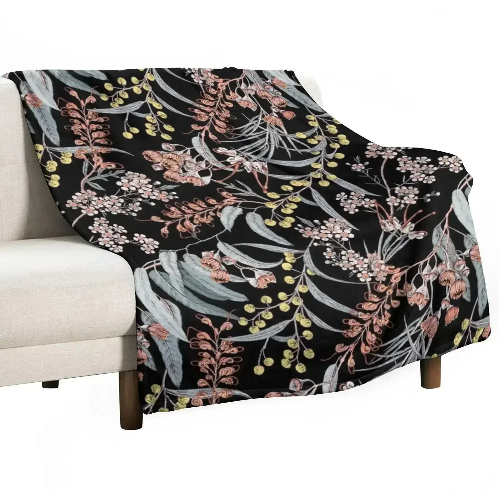 

Australian native flowers Throw Blanket Luxury Brand Hairy Blankets