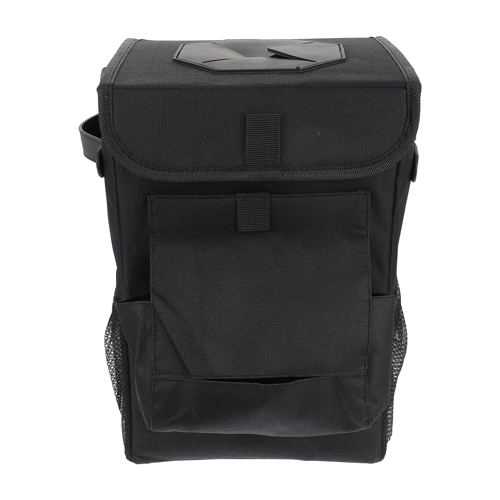 

Collapsible Car Trash Can Durable Oxford Fabric Vehicle Garbage Storage Bag with Front Pocket and Mesh Sides Car Garbage Bag