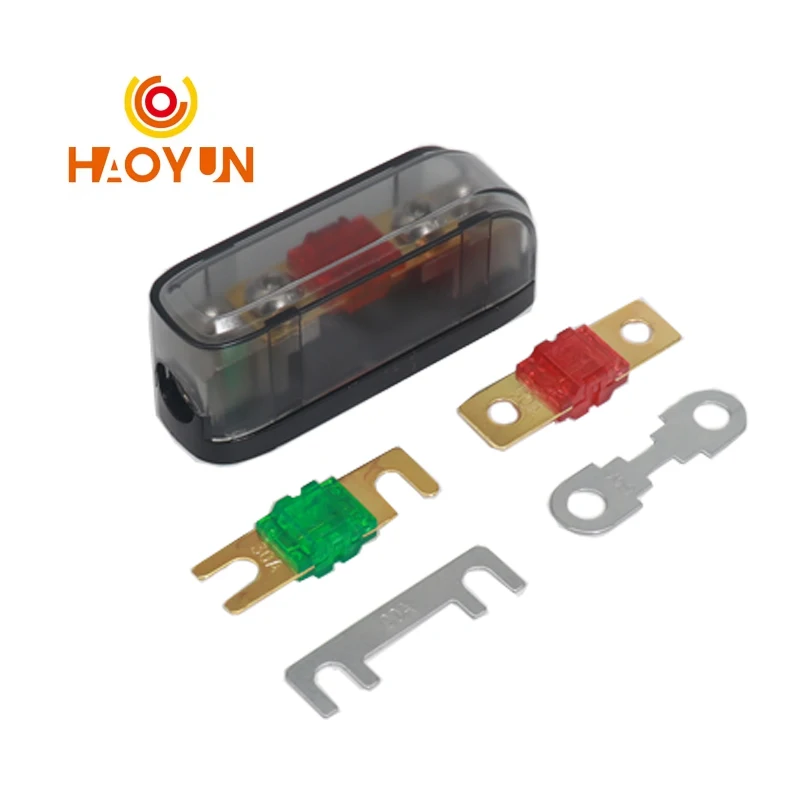 【20A - 200A 】Car Audio Fuse Power Fuse Holder  Stereo Audio Single Way AGU Fuse Holder Power Distribution Block Fusebox Car Fuse