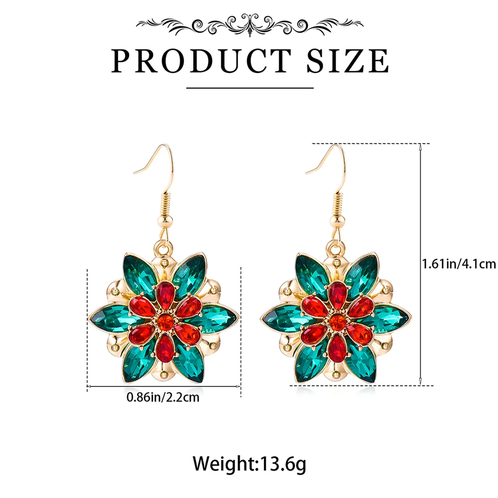 Fashion Two Tone Dangle Earring Boutique Jewelry Zircon Drop Earrings Women Girls Premium Party Wedding Gift