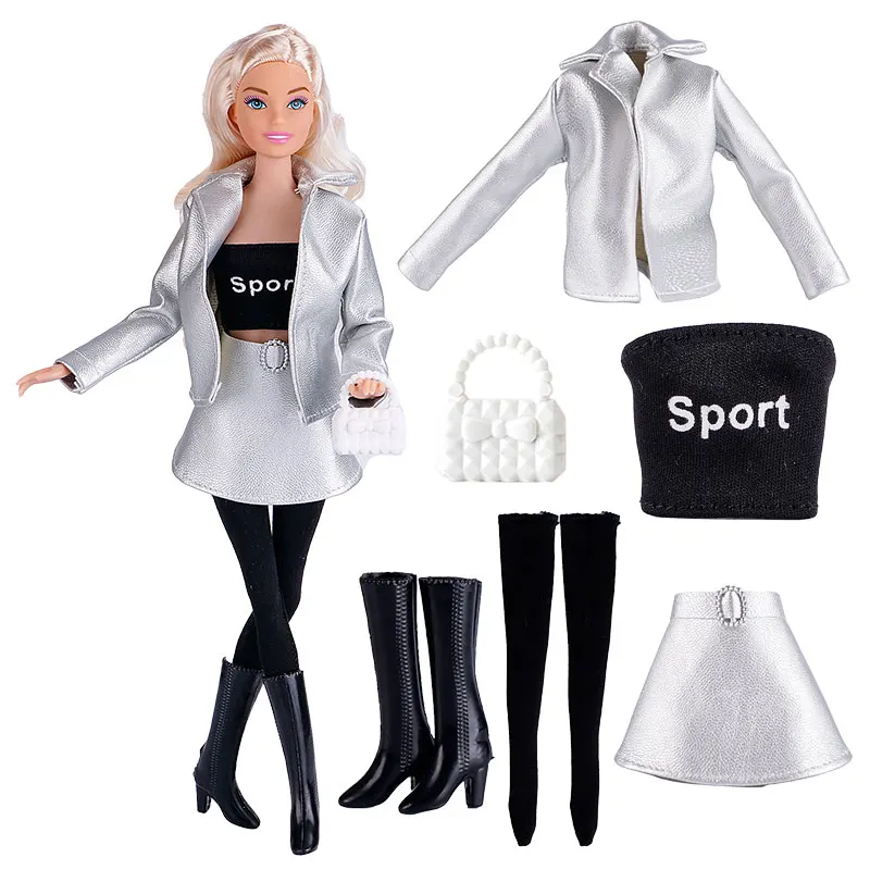 25 Style Doll Clothes Outfit Leather Dress Fashion Coat Sweater Shirt Casual Wear Party Costumes Doll Accessories For kid Toys