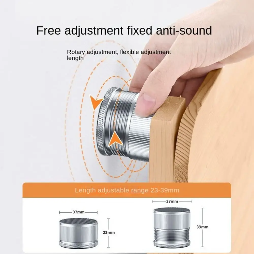 Aluminium Alloy Bed Stabilizer Self-adhesive Anti-collision Bed Frame Anti Shake Wall Protective Shockproof Feet Increased Pad