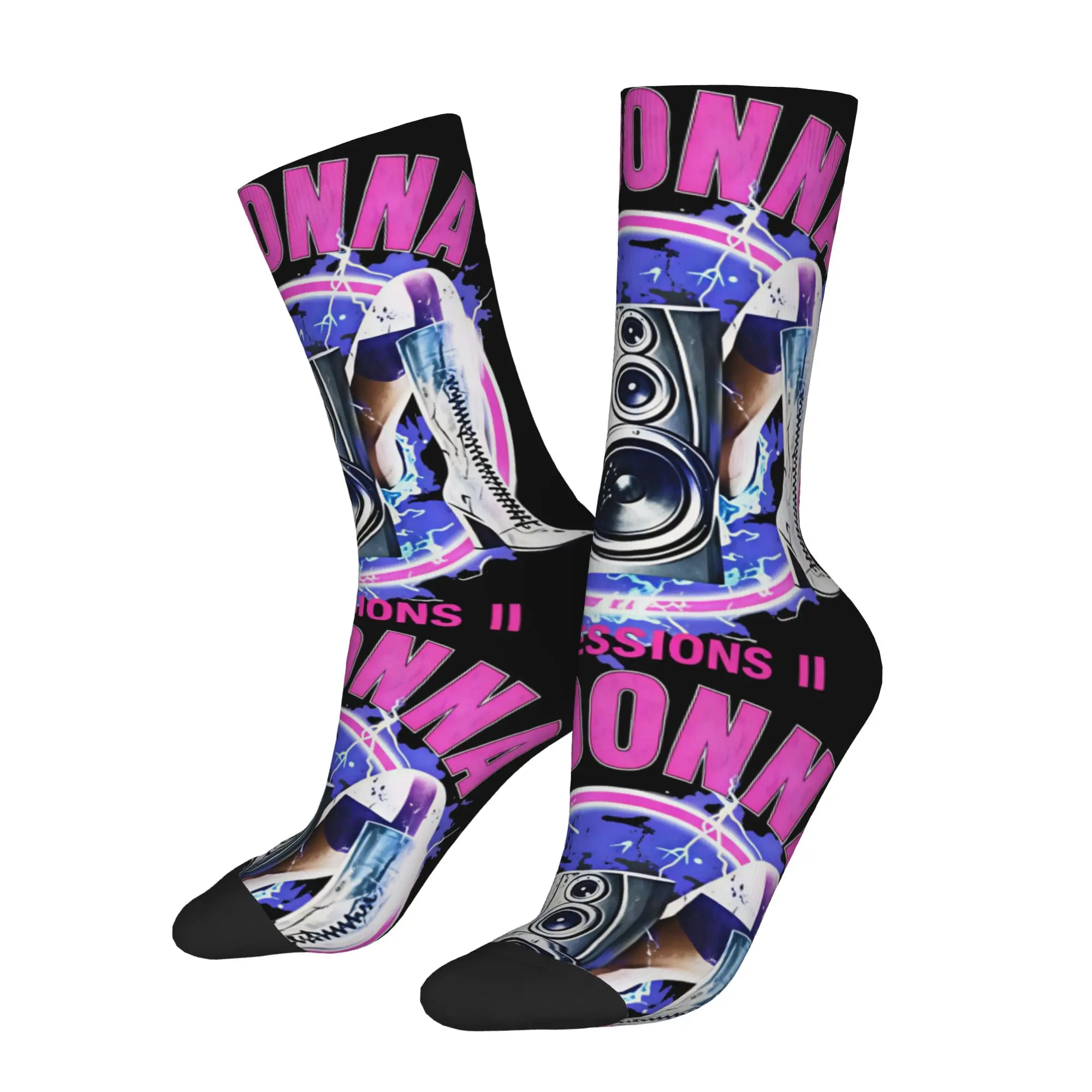 Happy Funny Men's Socks Novelty M-Madonna Confessions II Tour Sock Polyester  Sport Women's Socks Spring Summer Autumn Winter