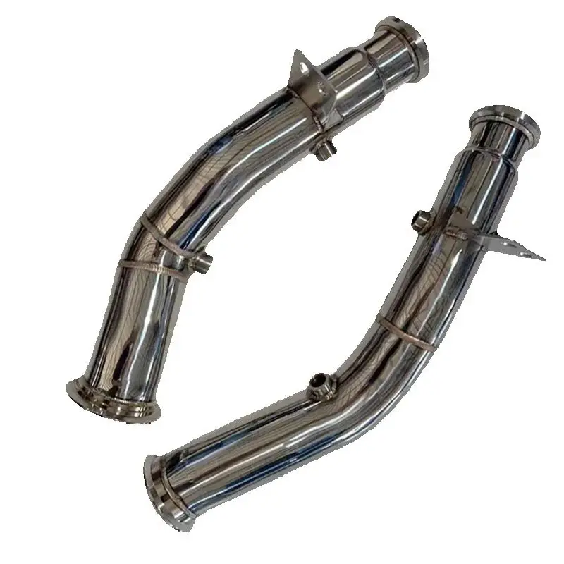 

JTLD LHD полированная выхлопная труба без катушки для Mercedes BENZ W205 C43 выхлопная труба с левым рулем