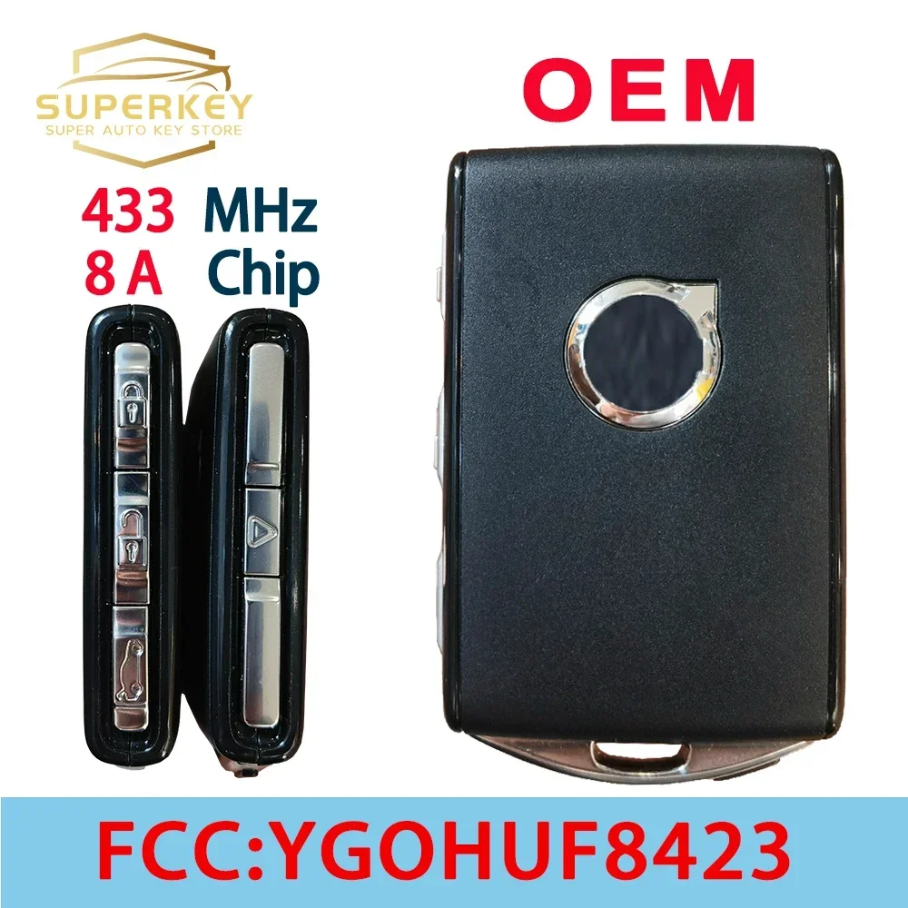 

SUPERKEY YGOHUF8423 Original Keyless OEM Smart Car Key With 433Mhz 8A Chip For 2016 2017 2018 2020 Volvo S90 S60 S40 XC60 XC90