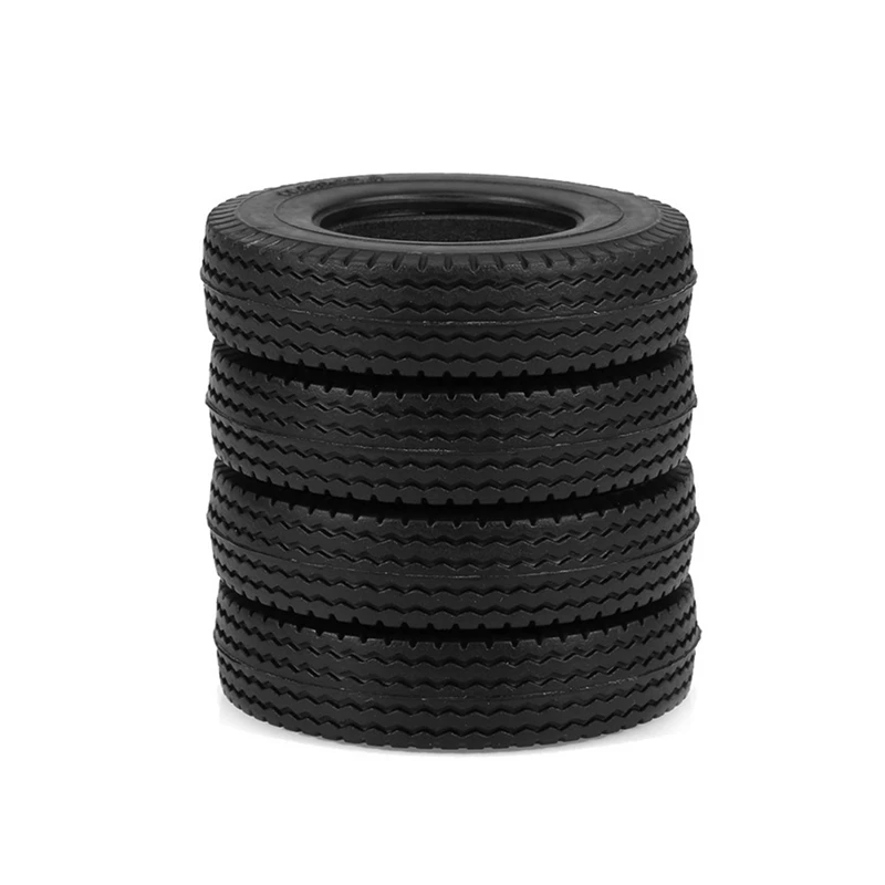 4 Pcs 19Mm Rubber Tire For 1/14 Tamiya RC Semi Tractor Truck Tipper MAN King Hauler ACTROS SCANIA Upgrade Parts