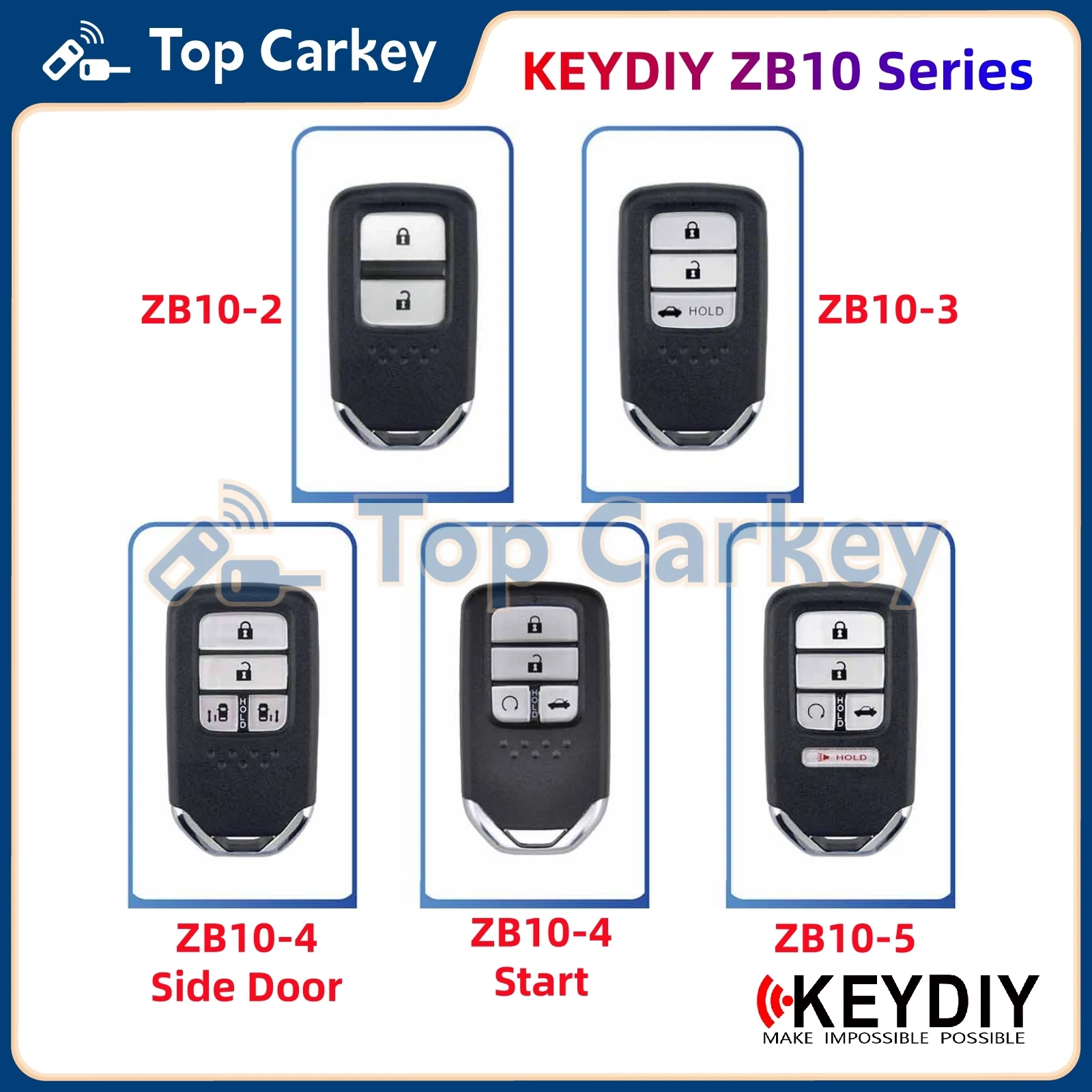 KEYDIY KD ZB10-2 ZB10-3 ZB10-4 ZB10-5 Universal Smart Key for Honda Civic Accord Fit Crider CR-V HR-V ZR-V Odyssey Elysion