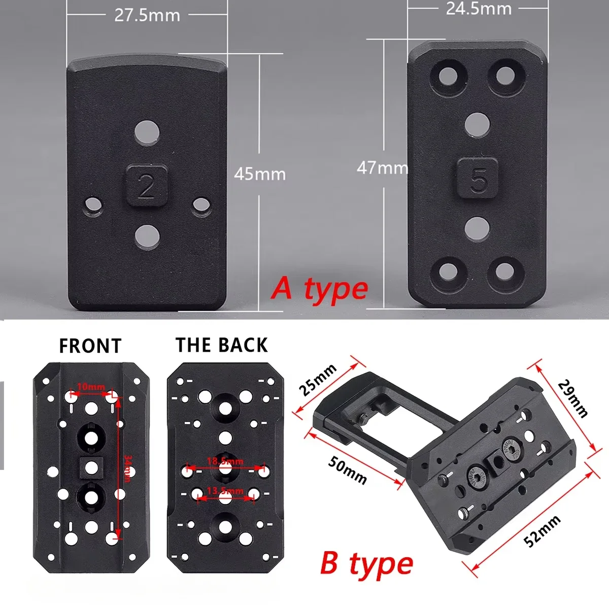 

Red Dot Sight Side Mount 45° Offset Optics Mounting Base Accessories Metal RM T01 T02 Red Dot Holographic 45 Degree Bracket