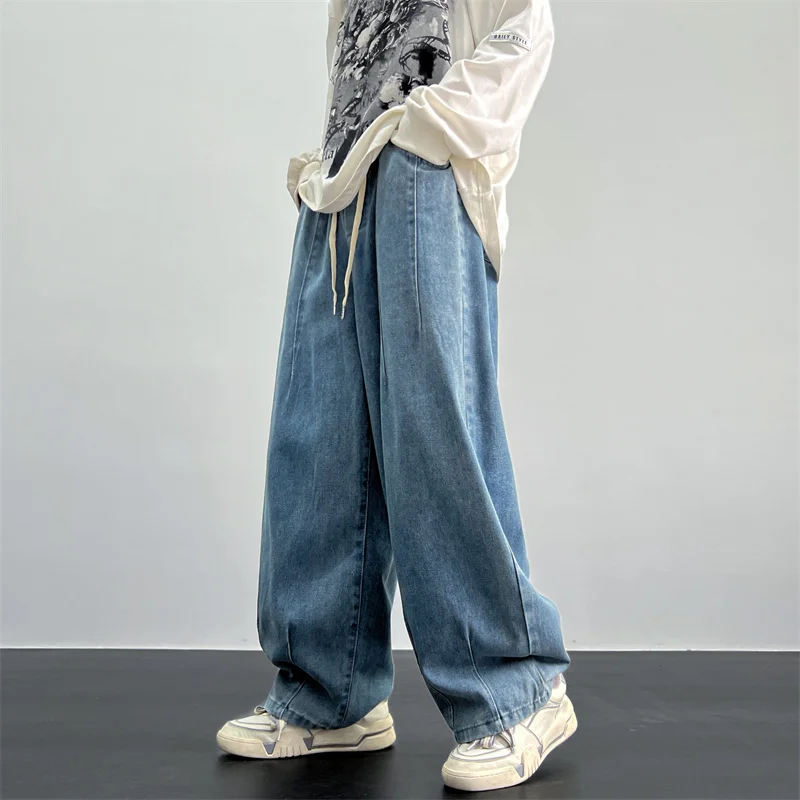 

Baggy Jeans Hip Hop Causal Oversized Wide Leg Jeans Vintage Denim Pants Men High Quality New Gothic Wide Trousers Streetwear Y20