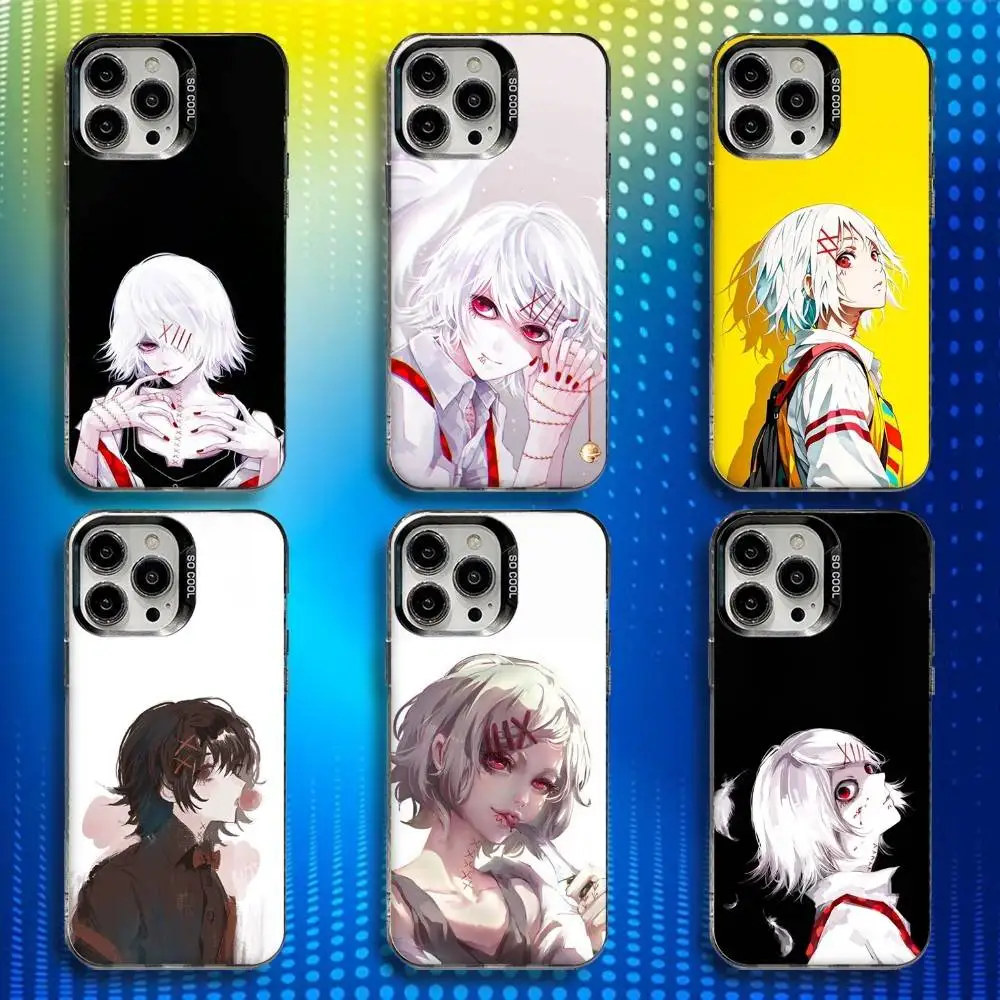 Чехол для телефона S-Suzuya Anime J-Juuzou для iPhone 16,15,14,13,12,11, Mini, Pro, SE, MAX, белый матовый противоударный чехол