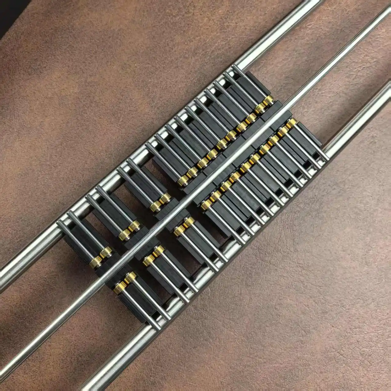 1/160 N Scale Train 50cm Track Model Accessories Train Treadmill Track Bearing Test Stand With 8 Rollers / Single Roller Module