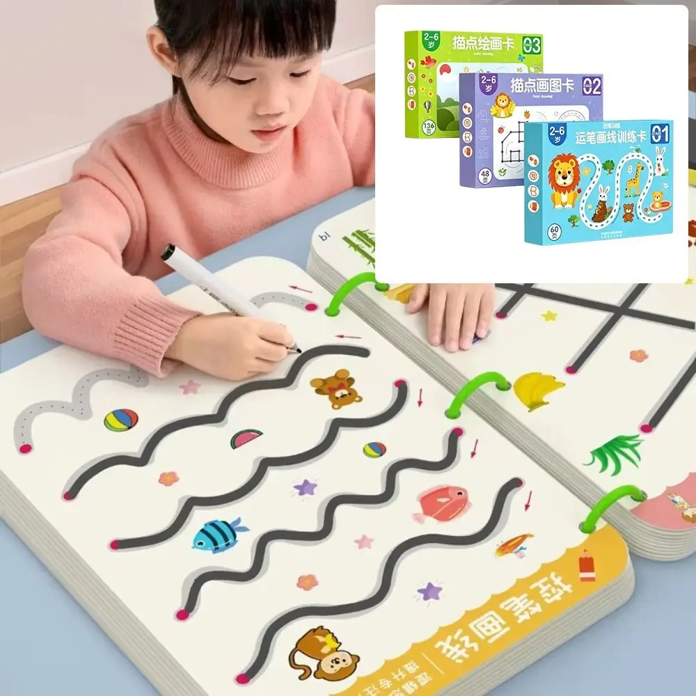 Practice Copybook Kids English Copybook Free Wiping Reusable Magic Copy Book 3-6 Years old Early Education